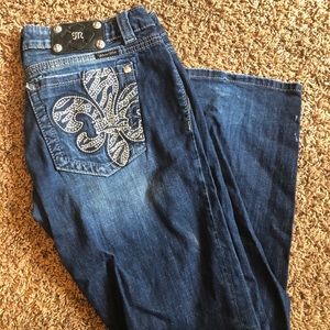 Miss Me Fleur de lis bootcut jeans